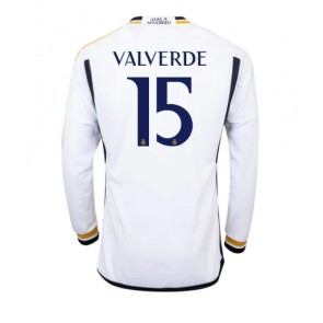 Real Madrid Federico Valverde #15 Domaci Dres 2023-24 Dugim Rukavima